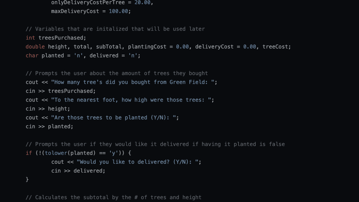 C++ Assignments